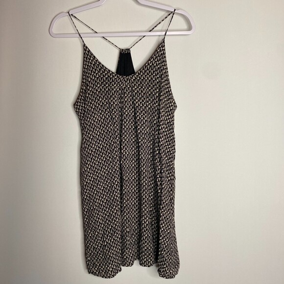 bishop + young Dresses & Skirts - Bishop & Young Bohemian Print Scrunch Racer Back Mini Dress Fully Lined Size S